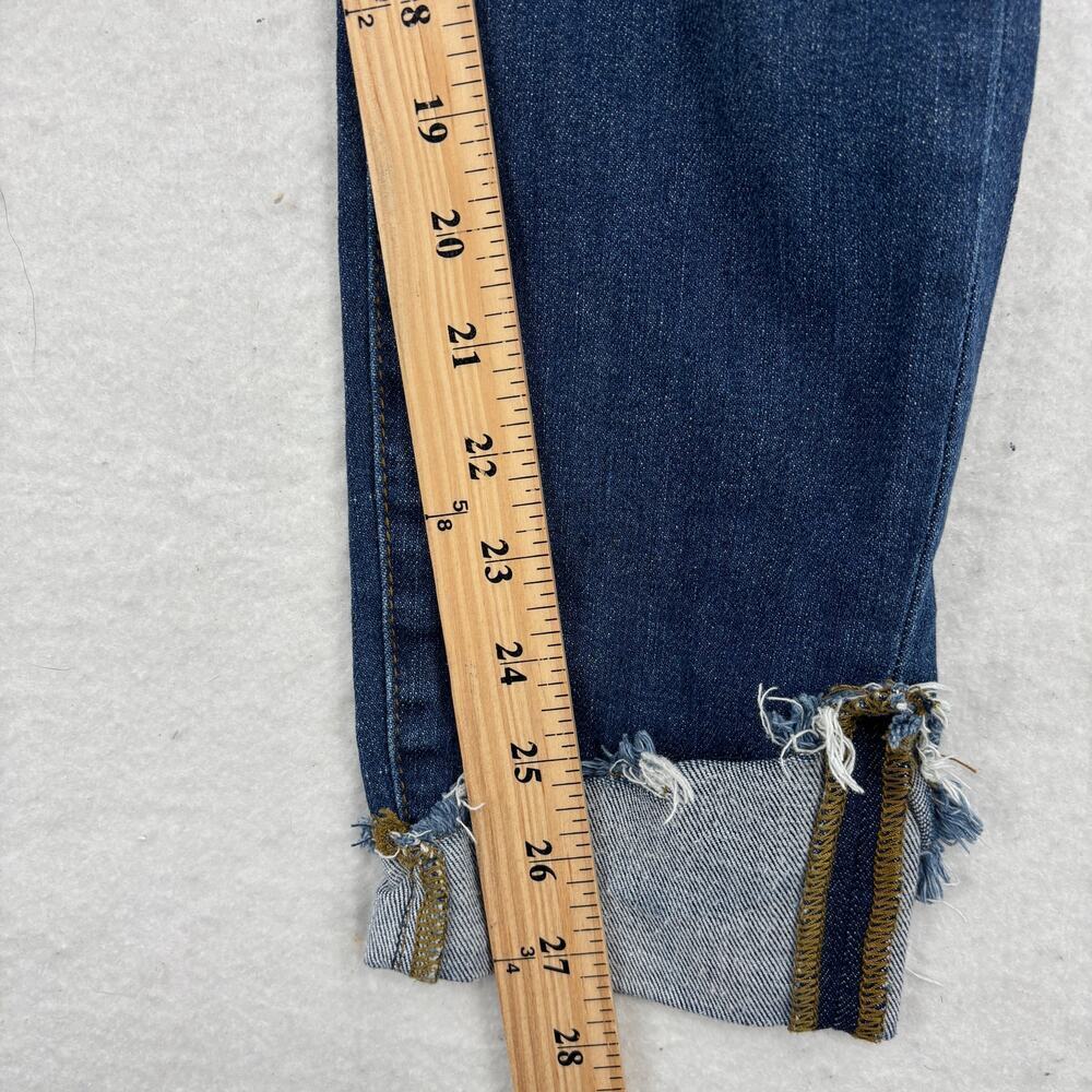 Judy Blue Cuffed Ankle Jeans Size 15 Skinny Fit Distressed Raw Hem Stretch Denim - Picture 11 of 13